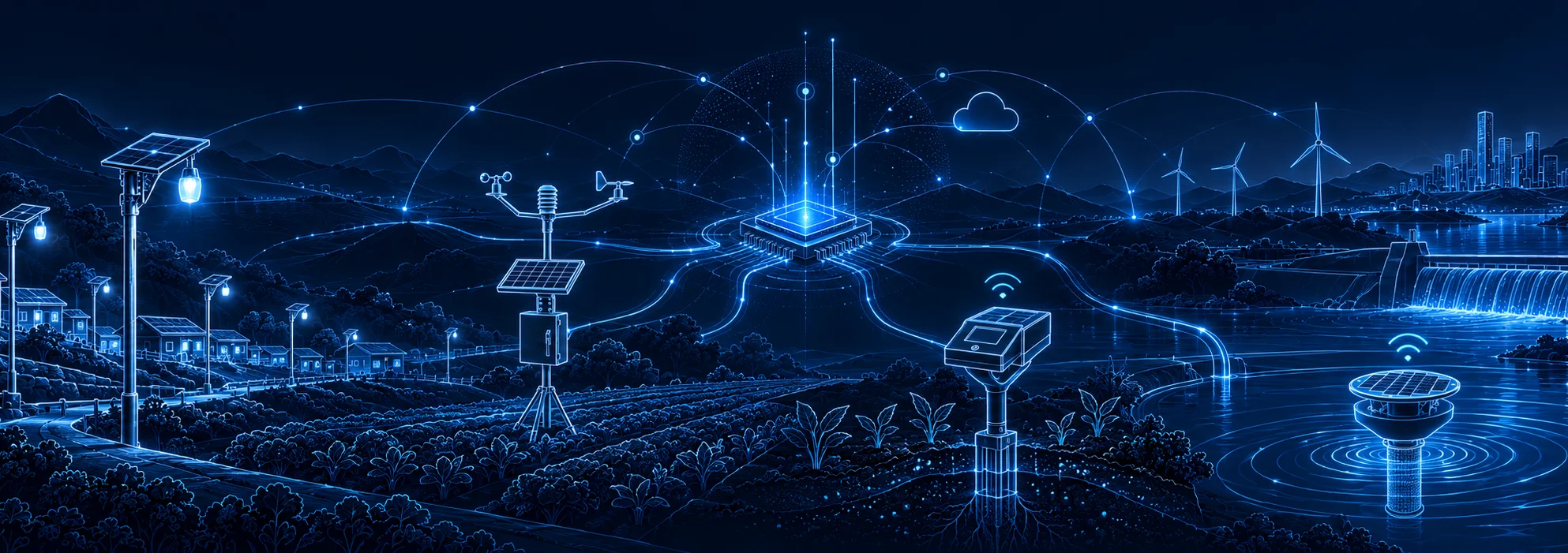 Illustration of connected physical systems